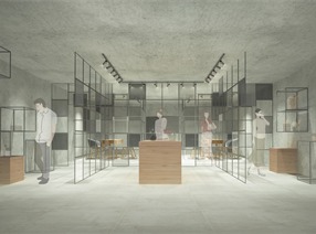 咖啡店+販賣+個(gè)人工作室+原木