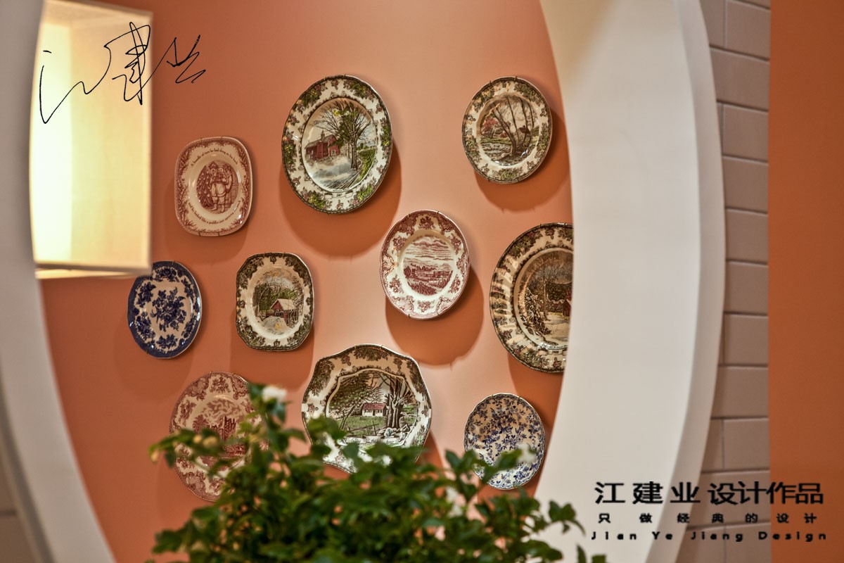 中式餐廳背景墻實(shí)景圖