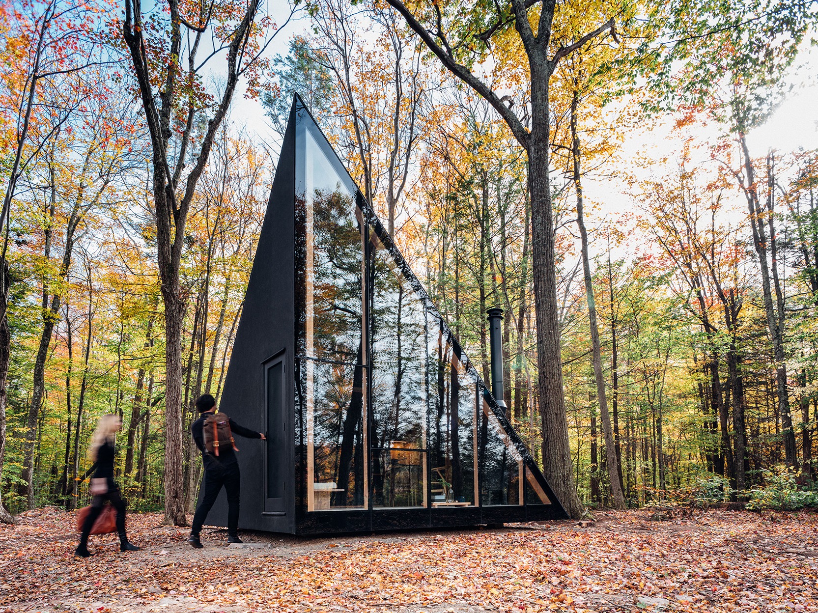 紐約州KLEIN A45小屋，森林中的水晶